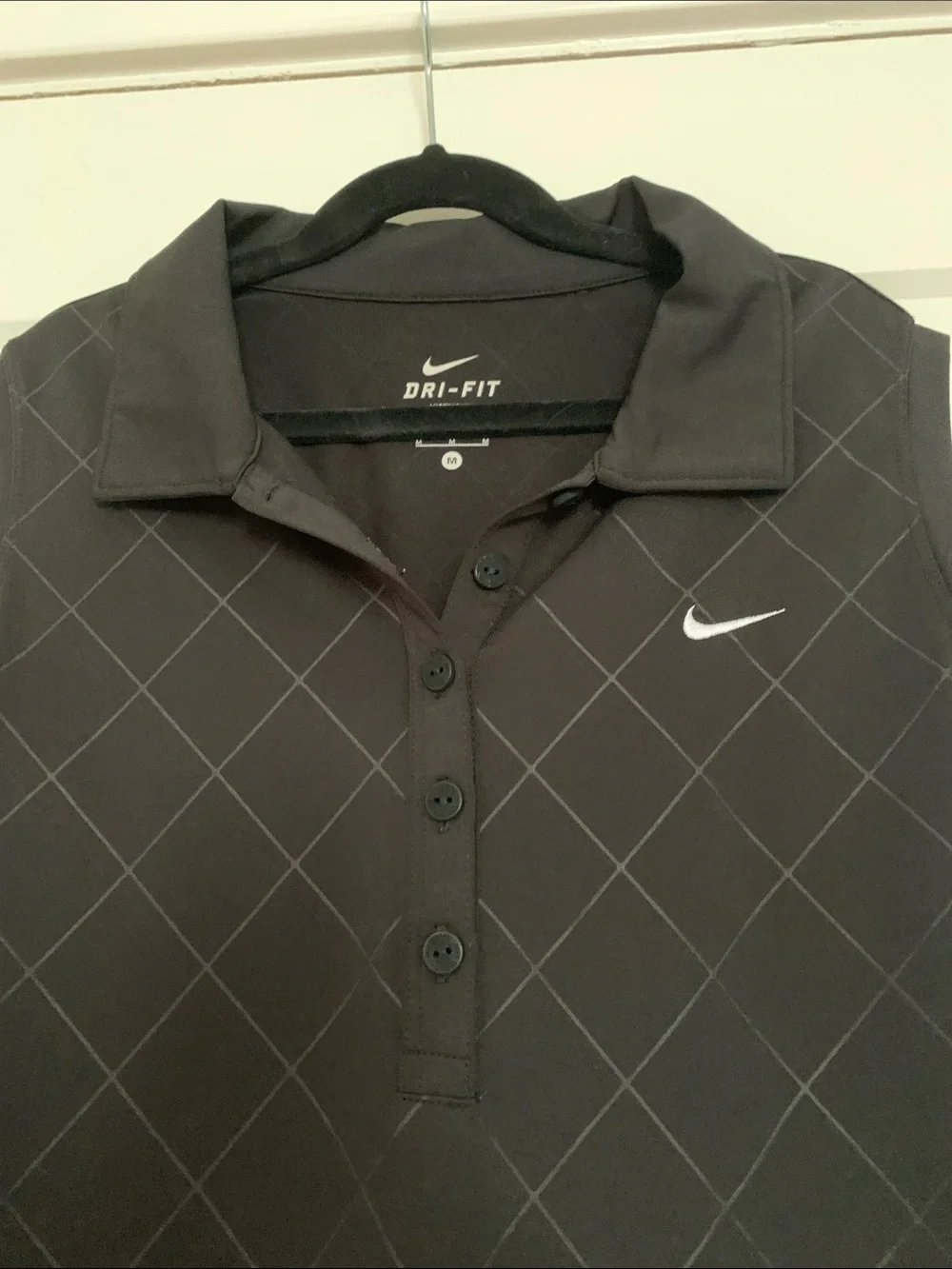 Nike Black Dri-FIT Sleeveless Golf Polo Tank